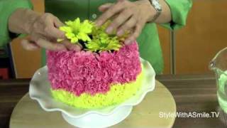 How to Make a Floral Cake A Floral Arranging Favorite [upl. by Einaoj]