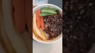 Rice bowl beef teriyaki yummy youtube shortsfeed feed mukbang funny comedy [upl. by Elokkin761]