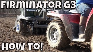 Food Plots With ATV  Turning Lime Into Food Plots With The Firminator G3 [upl. by Haff]