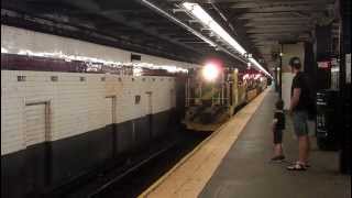 NYCTA Work Train at 168th Street Station  IND Eighth Avenue Line  June 20th 2013 [upl. by Adneram9]