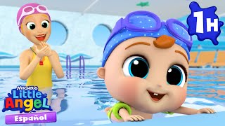 Aprendiendo a nadar 🏊  Caricaturas  Canciones Infantiles🎵 Little Angel Español [upl. by Bartie]