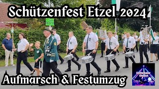 Schützenfest Etzel Friedeburg 2024  Aufmarsch der Vereine und Festumzug [upl. by Atiner409]