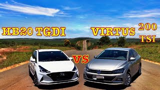 HB20 TGDI 10 TURBO vs VW VIRTUS TSI 10 TURBO  A batalha das marcas [upl. by Ecadnak]