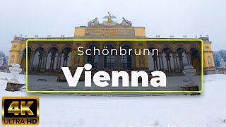 Austria Vienna  Schönbrunn Palace Winter 2021 Walking tour  UHD  4K [upl. by Nev]