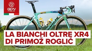 La Bianchi Oltre XR4 di Primož Roglič  Biciclette dei professionisti [upl. by Odraleba]