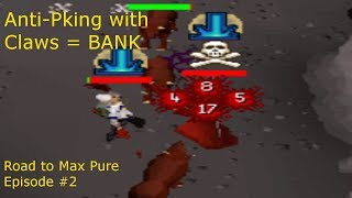 Wildy Slayer AntiPking  BANK  Road to Max Pure Ep 2 [upl. by Llehcam]