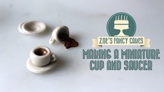 Making a miniature cup and saucer in fondant How To Tutorial Zoes Fancy Cakes [upl. by Anolla79]