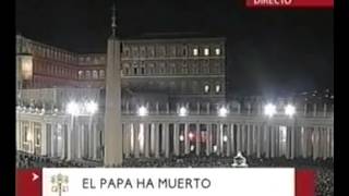 EL DIA QUE MURIO EL PAPA JUAN PABLO II COBERTURAS [upl. by Eiggep]