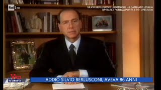 Addio a Silvio Berlusconi aveva 86 anni  La Vita in diretta  12062023 [upl. by Haletky]