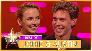 Jodie Comer amp Austin Butler Discuss Accents  The Bikeriders Cast  The Graham Norton Show [upl. by Oiratno]