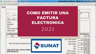 💷¿Cómo EMITIR una FACTURA ELECTRÓNICA Sunat Tutorial [upl. by Carson]