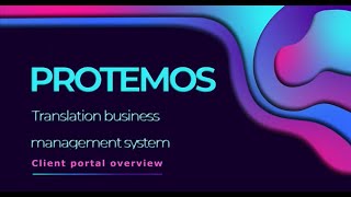 Protemos client portal overview [upl. by Aggappera]