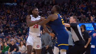 Draymond Green and Isaiah Stewart get heated and Draymond gets ejected 😳 [upl. by Rawlinson]