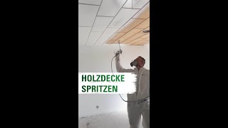 Holzdecke weiß streichen [upl. by Yetti]