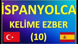 İSPANYOLCA KELİME EZBER10 [upl. by Cocks]