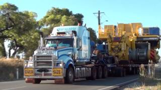 McAleese with Komatsu 930E Tippers on Tri Drive Macks [upl. by Kimble682]