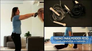 Treino para perder peso com caneleiras e halteres [upl. by Abagail]