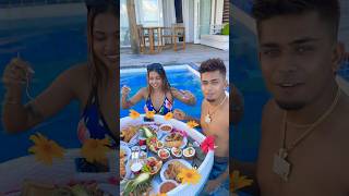 Maldives Me Kiya Floating ￼Breakfast 😍 ytshorts sonadey mukulgain mukulsona viralvideo [upl. by Egwin]