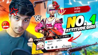 INDIAS NO1 ATTITUDE GIRL VS FIREEYES GAMING 😱 BEST MP40 CS FF GAMEPLAY  GARENA FREE FIRE [upl. by Delinda360]