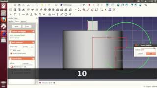 FreeCAD Tutorial  Part Design tool [upl. by Ahsila654]