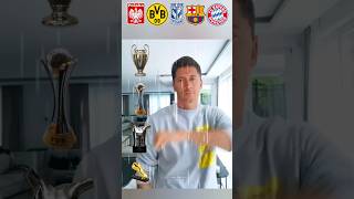 Lewandowski Team Cups Poland Dortmund Lech Poznan Barcelona Bayern Munich shorts lewandowski [upl. by Sculley]