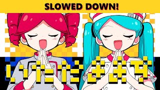 Obsolete Meat SLOWED DOWN by 32ki  Miku and Teto 075X [upl. by Arimay]