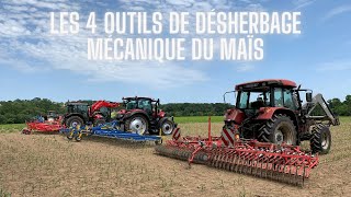 Les 4 outils de désherbage mécanique du maïs 🌽 [upl. by Anaahs]