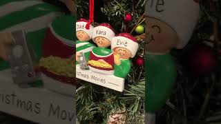 Personalized Family Movie Night  4 Christmas Ornament [upl. by Yrem666]