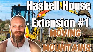 HOW TO BUILD AN EXTENSION 1 Moving Mountains 🏔️ Groundworks [upl. by Aiselad245]