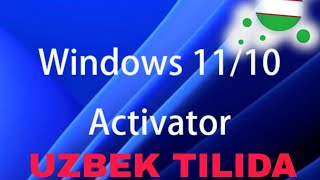 Windows Activation uzbek tilida  aktivatsiya qilish tez 23 daqiqada bepul [upl. by Ardnola]