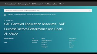 SAP SuccessFactors PMGM latest 2023 Dumps THR822211 2H2022  SAP SFPMGM Certification Questions [upl. by Oilejor]