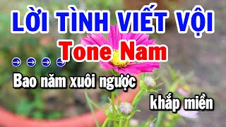 Karaoke Lời Tình Viết Vội Tone Nam Nhạc Sống Beat Chuẩn Dễ Hát Nhất  Karaoke Tuyển Chọn [upl. by Mathur]