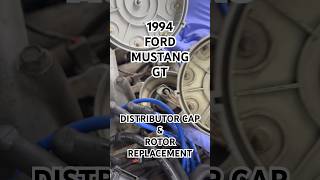 Distributor Cap amp Rotor Replacement on 1994 Mustang GT shorts diy maintenance [upl. by Elfie]