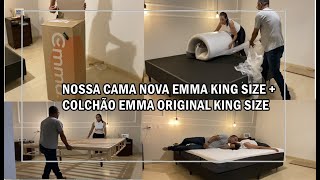 CAMA BOX EMMA  COLCHÃO EMMA ORIGINAL KING SIZE MONTAGEM TOTAL CONSIDERAÇÕES APÓS 3 NOITES DE USO [upl. by Nalim]