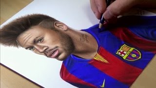 Drawing Neymar Junior  Barcelona [upl. by Saint]