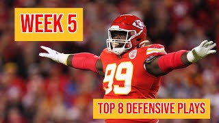 Top 8 Defensive Plays from Week 5 NFL [upl. by Ylrac]