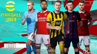 EFOOTBALL 23 PPSSPP  NEW TEXTURE amp NEW KITS 20222023  UPDATED WITH BOOTS NEW [upl. by Boyse]