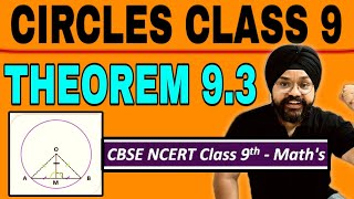 Chapter 9  Theorem 93   Circles  NCERT Maths Class 9  CBSE [upl. by Bastien422]