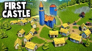 Building our FIRST CASTLE Defending the Realm Foundation Gameplay Ep 2 [upl. by Aihsei409]