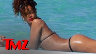 Rihannas Ridiculous Thong Bikini  TMZ [upl. by Aicssej]