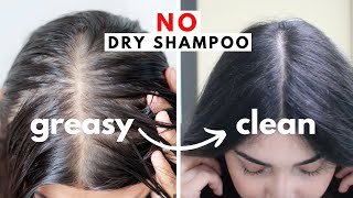 how to wash greasy hair in 5 min without dry shampoo [upl. by Hsevahb]