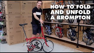 How to fold amp unfold a Brompton bicycle [upl. by Alissa208]