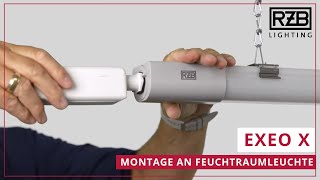 EXEO X Montage  Sicherheitsbeleuchtung für Feuchtraumleuchten [upl. by Columba938]