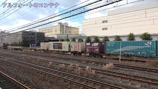 4Kブルボンアルフォートコンテナ積載貨物列車20231130 Freight Train w BOURBON quotAlfortquot Container [upl. by Walters684]