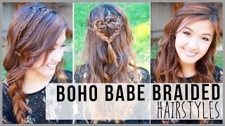 Boho Babe Hairstyles for School Work Festivals  ilikeweylie [upl. by Kevon]