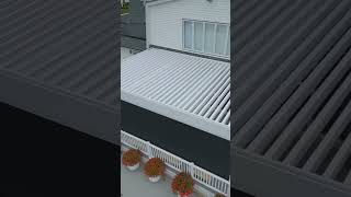 Louvered roof motorized pergola by breslow [upl. by Enyawal]