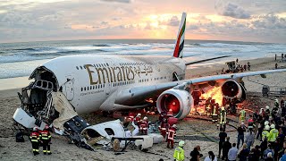 Emergency Landing Crash In Ocean  Plane Crash  Emirates A380 [upl. by Askari]