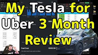 Tesla for Uber 3 month Review  Uber Driver Lyft Driver [upl. by Katleen723]