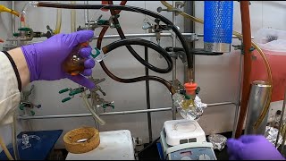 Transferring Solvents amp Reagents with a Cannula on a Schlenk Line [upl. by Fredelia]