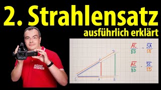 2 Strahlensatz  langsam und ausführlich mit vielen Beispielen erklärt  Lehrerschmidt [upl. by Eruza]